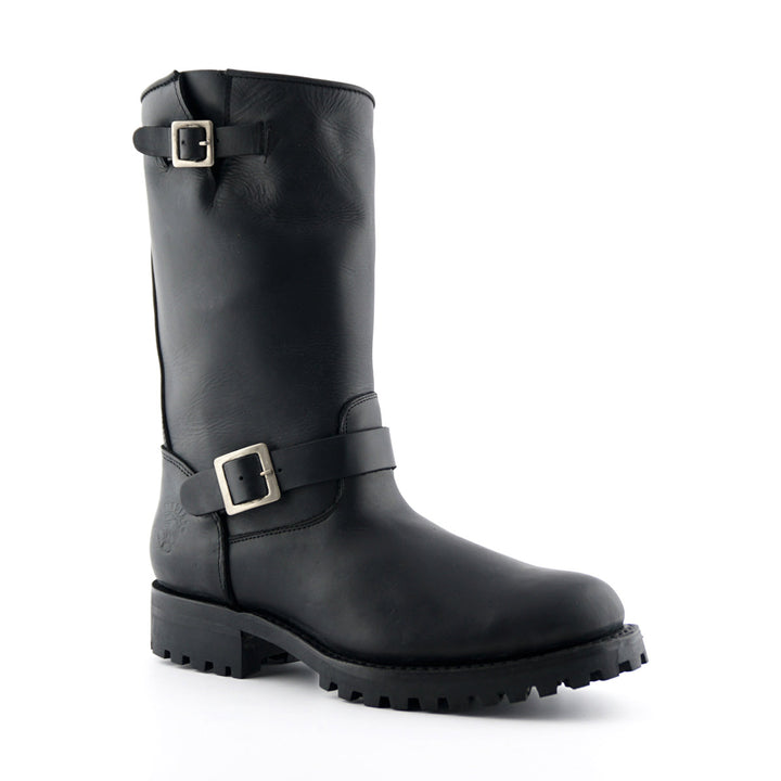 Grinders WILD ONE New Rock Biker Engineer Boots Black Leather